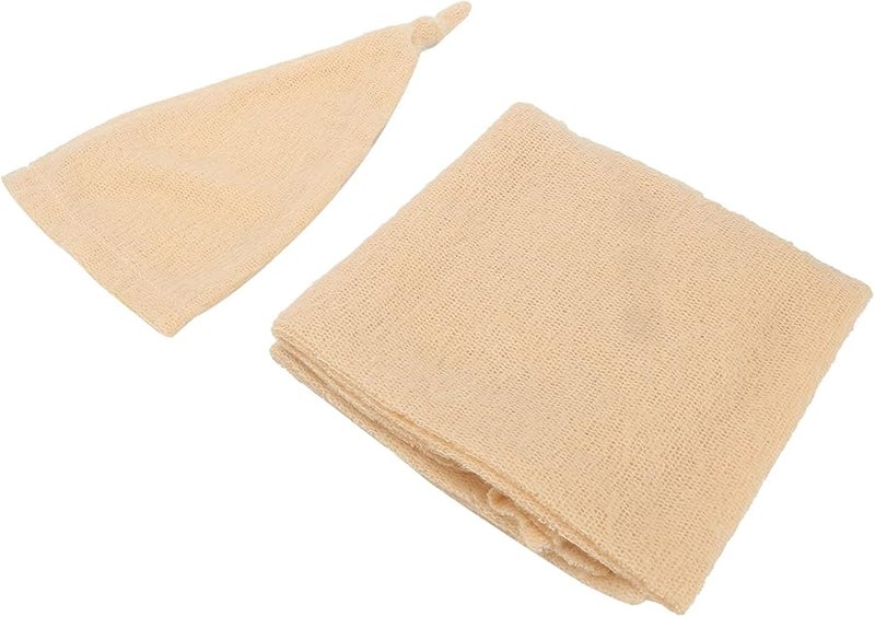 Newborn Photo Prop Set Knit Mohair Hat And Wrap 40x160cm 0 1 Month - Image 4